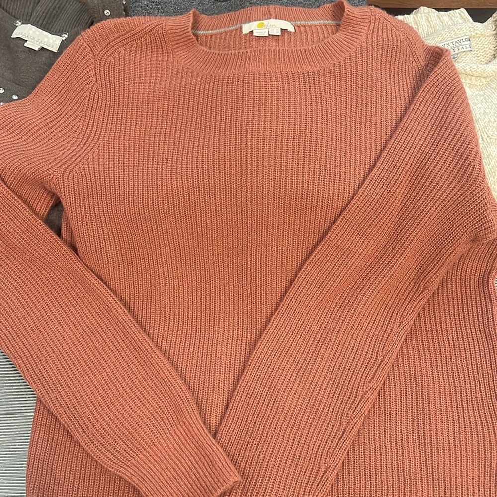 Boden Terracotta Ribbed Sweater - Picture 2 of 4